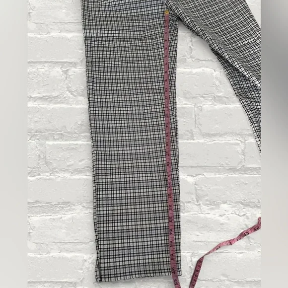 Hope & Harlow Light blue & White Plaid Pull-on Slacks - Picture 3 of 4